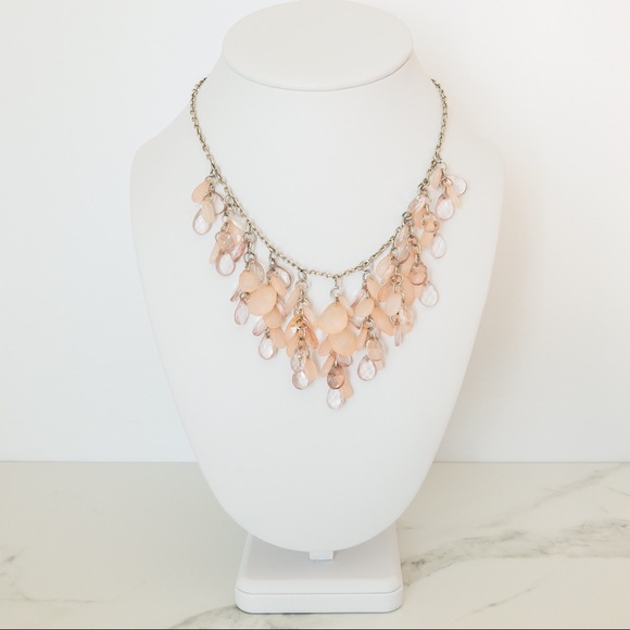 Vintage Jewelry - Pink Teardrop Beaded Necklace